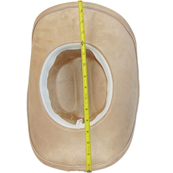 Illuma Womens Western Cowboy Hat Tan Buckskin Silver Concho Stone Band OS NWT main image 7